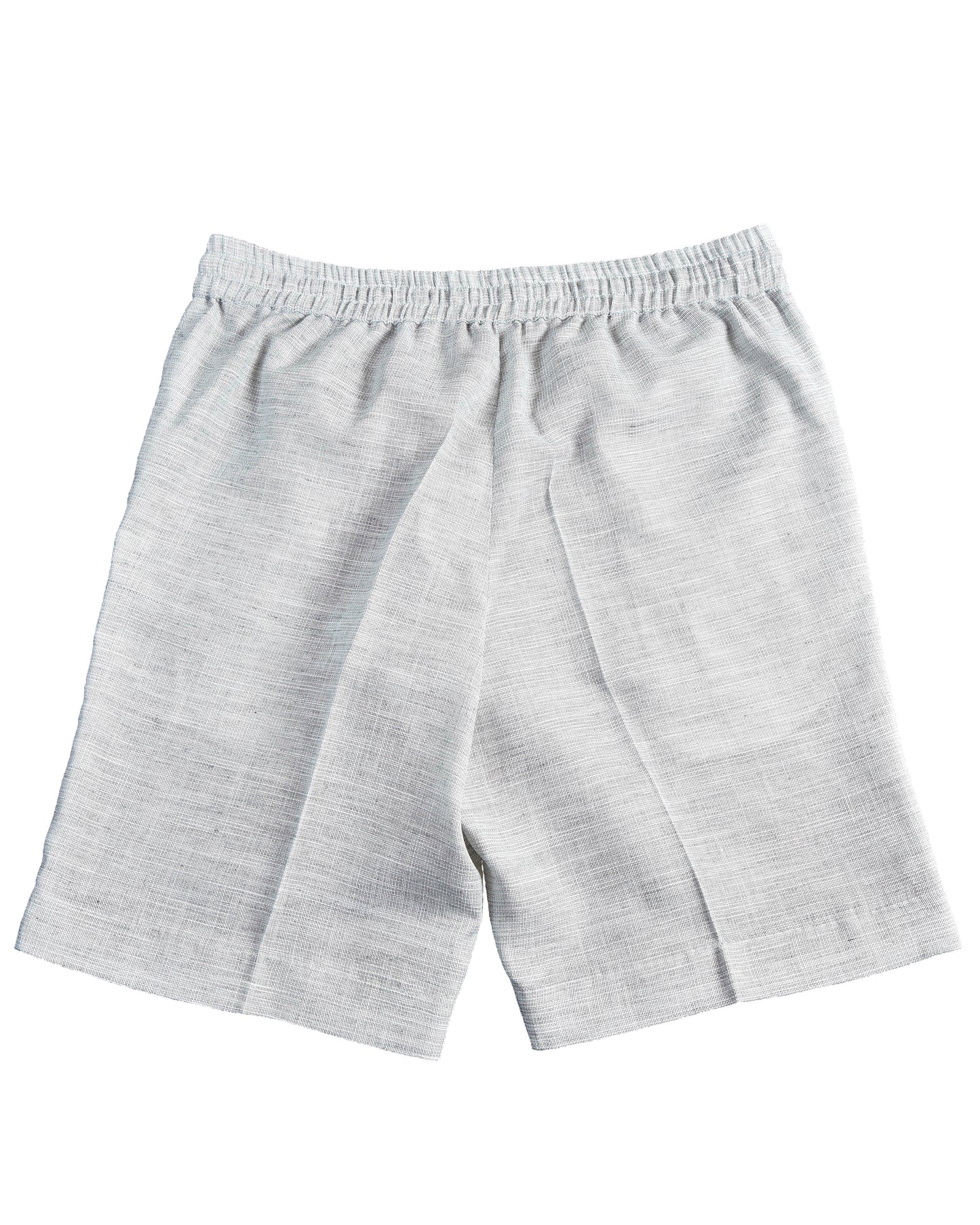 Soft Washed Light Grey Drawstring Shorts