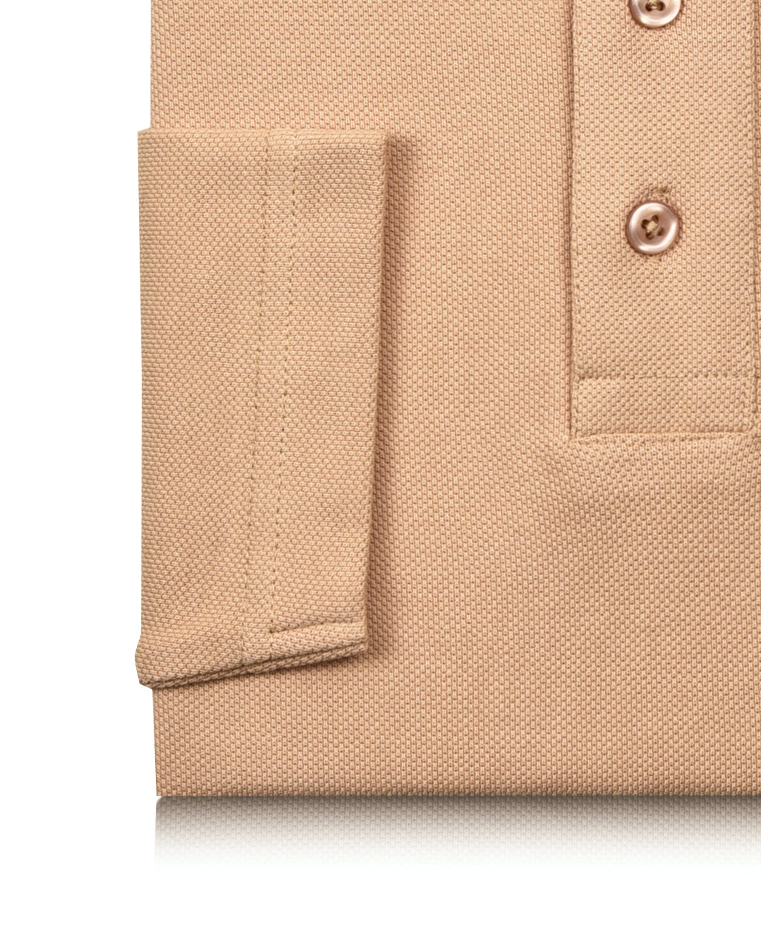 EZS Aria Beige Long Sleeve Polo