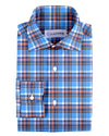 Blue Peach Navy Madras Checks