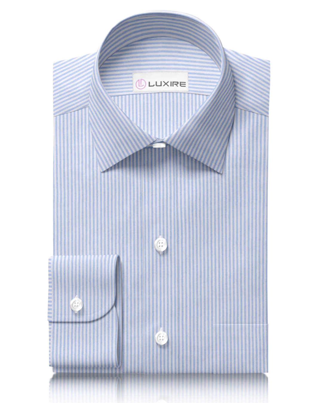 Light Blue University Stripes Oxford