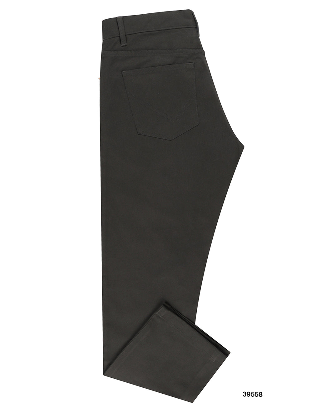 Faded Black Cotton Twill Jeans - 1