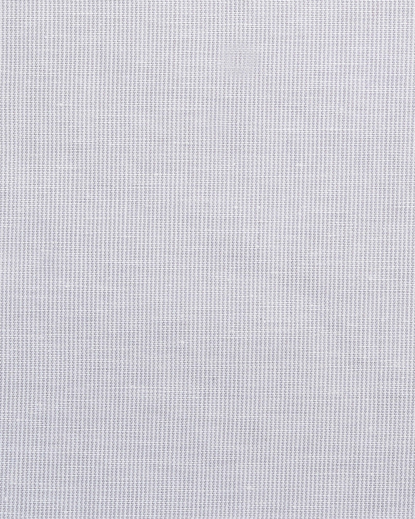 Cotton Linen: Grey Hairline Stripes On White