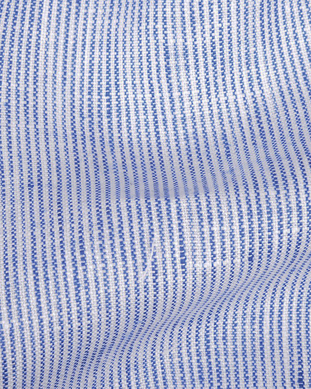 Linen: Blue White Dress Stripes - 6