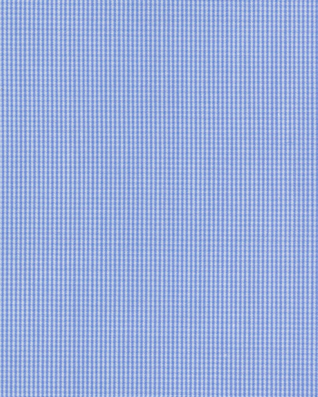 Blue Micro Check 60's Shirt - 4