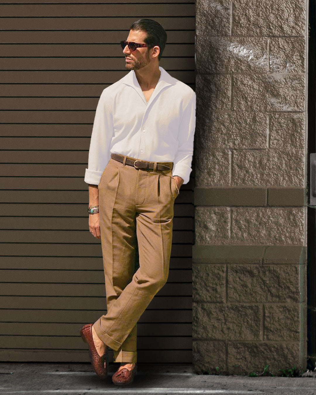 Linen Fresco Golden Brown Dress Pant