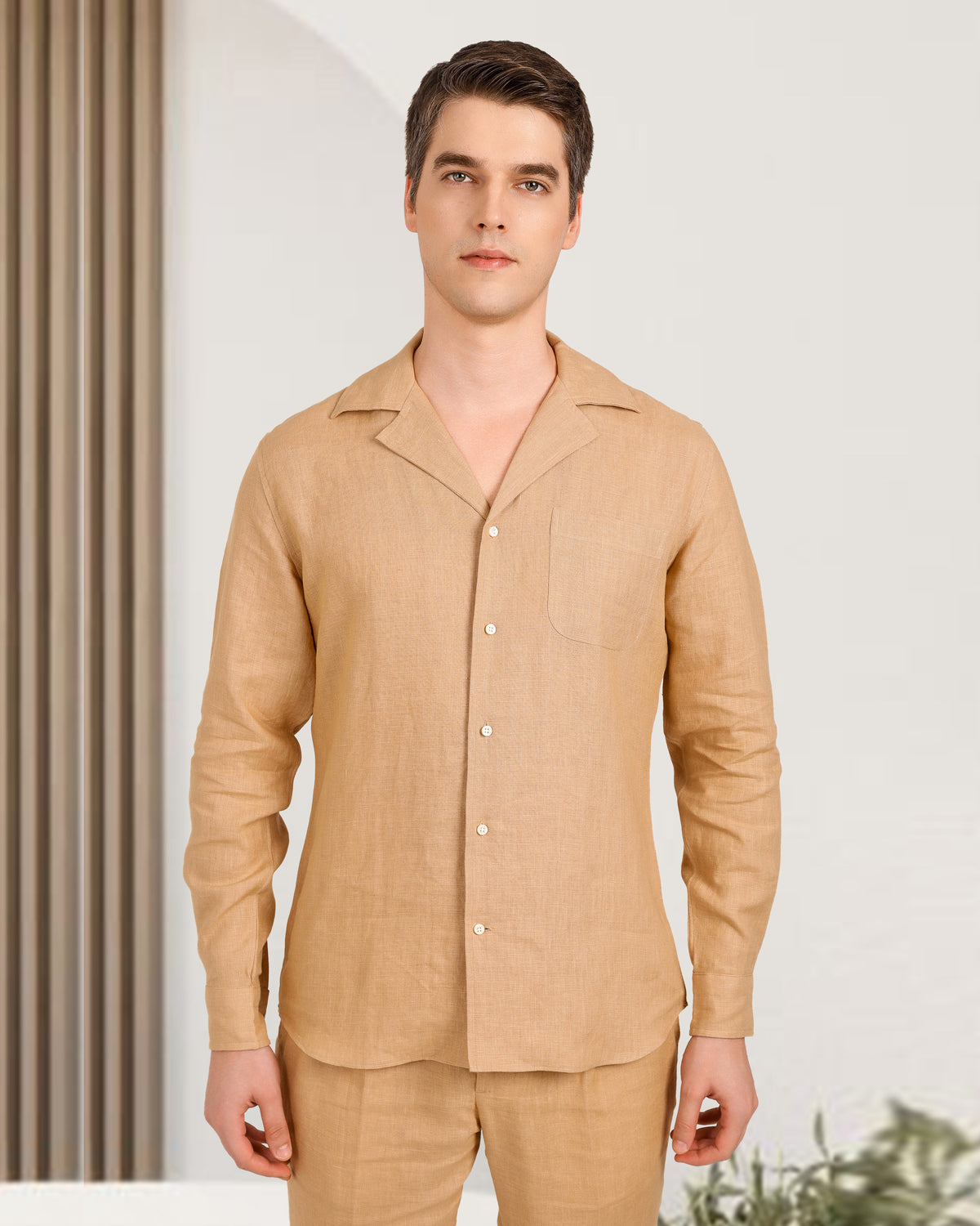 Golden Linen Dress Pant - 4