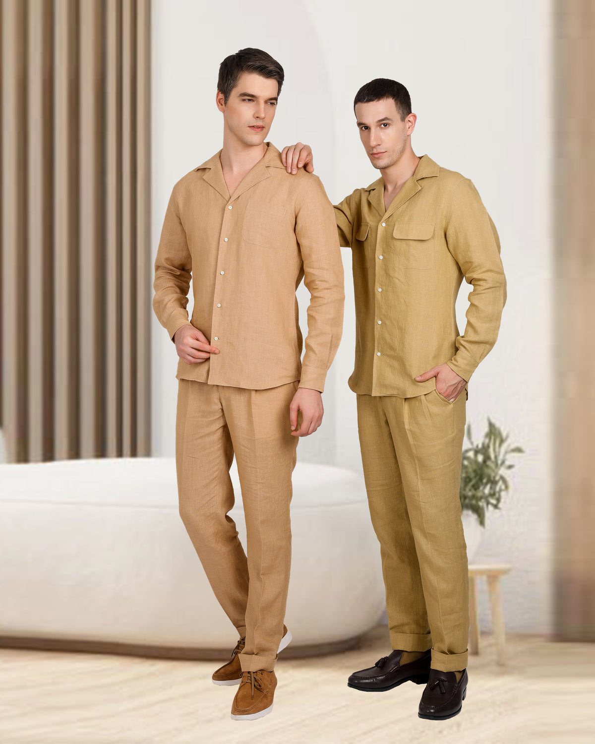 Golden Linen Dress Pant - 6