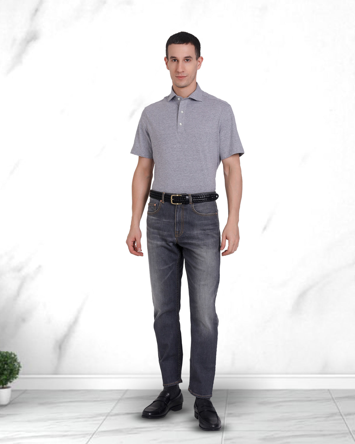 Grey Soft Polo - 4