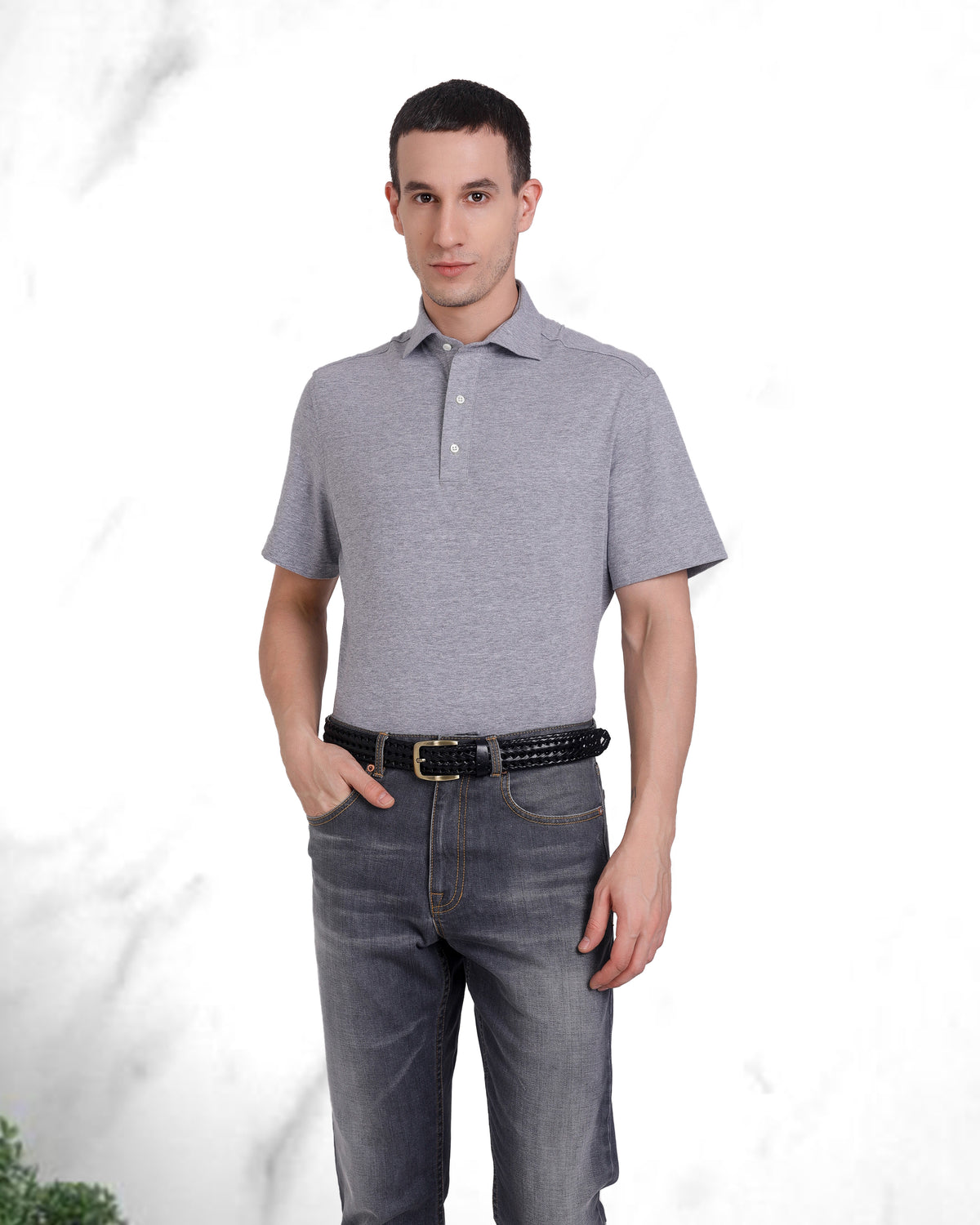 Grey Soft Polo - 2