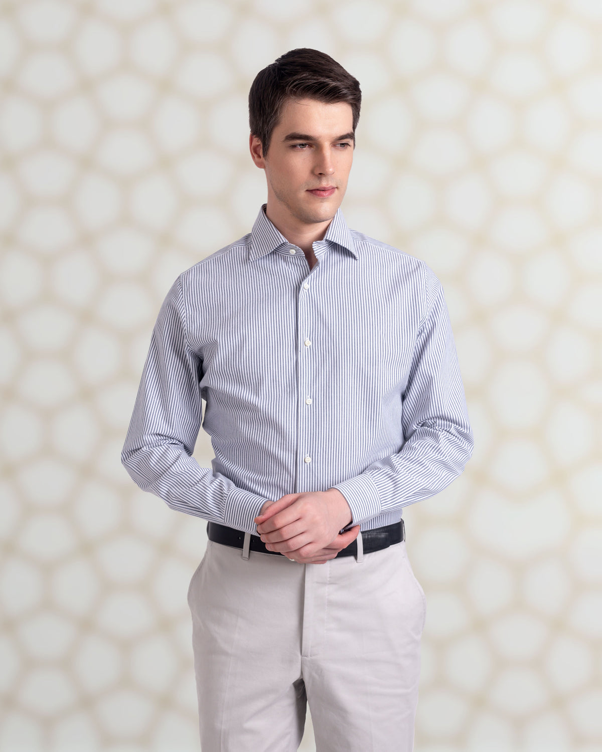 Grey University Stripes Oxford Shirt - 2