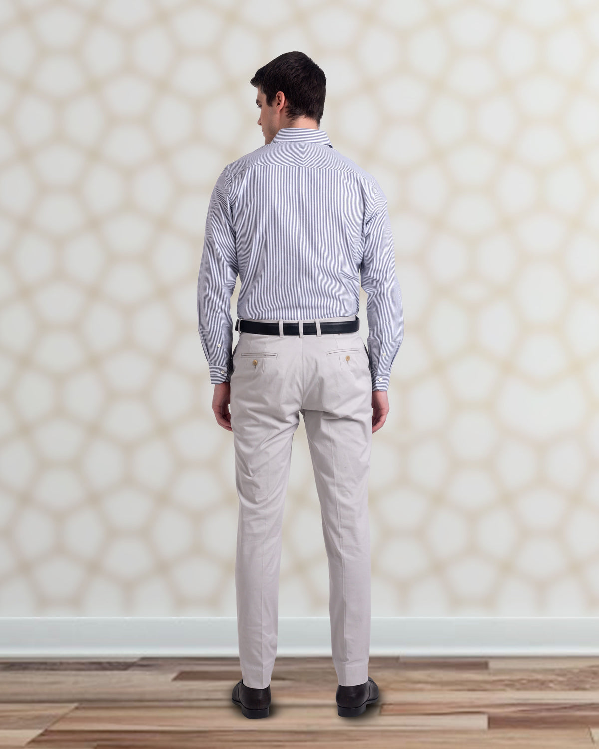 Grey University Stripes Oxford Shirt - 5