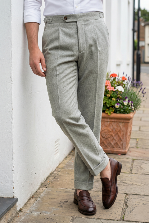 Holland Sherry Classic Worsted Flannelsilver Light Grey Flannel
