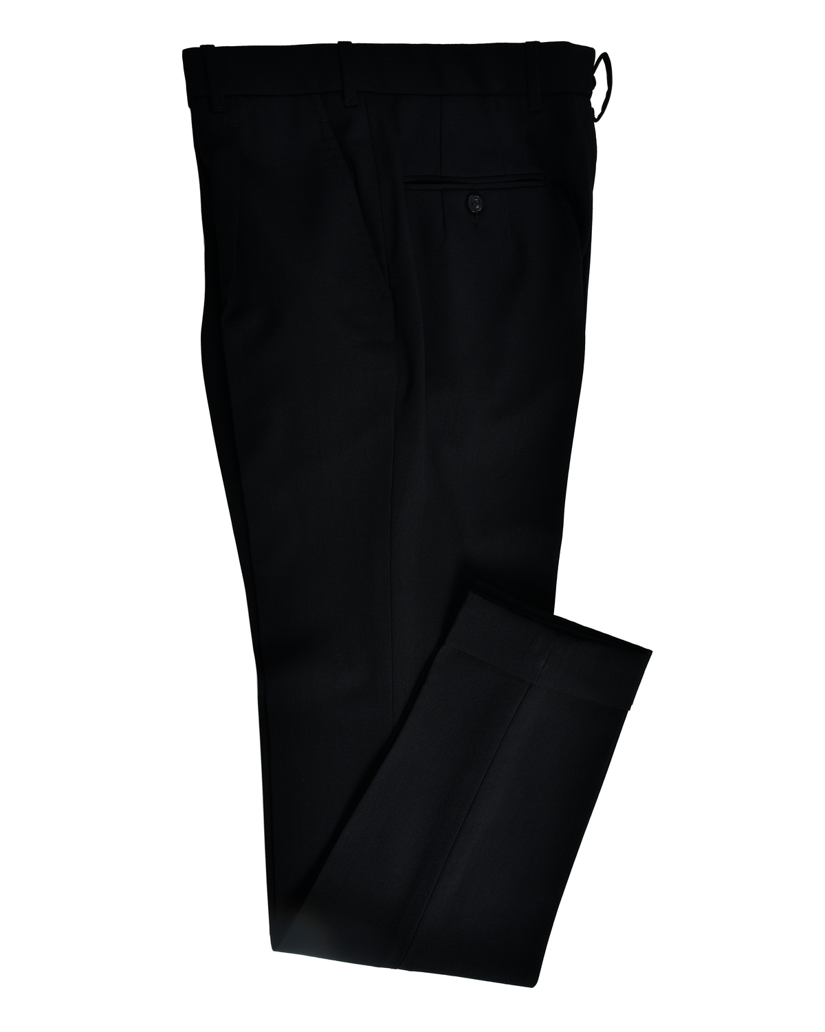 VBC: Black Tropical Wool Dress Pant - 1