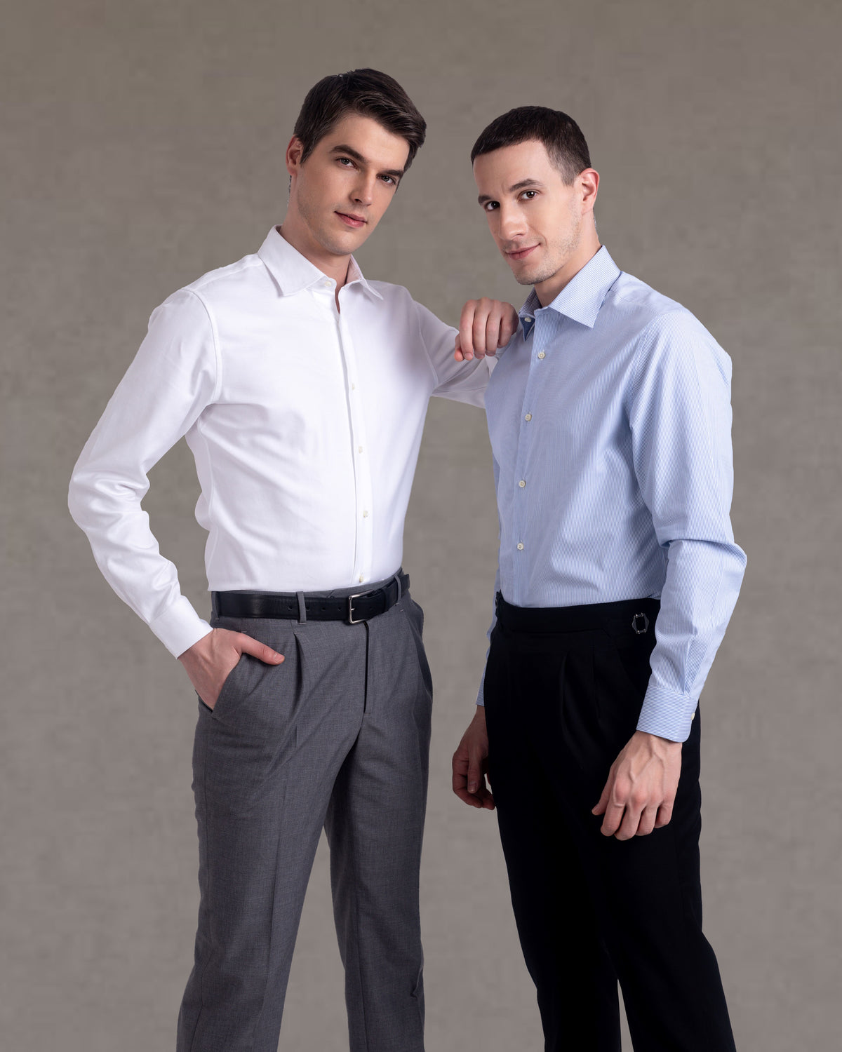 Monti Diagonal White Twill Shirt - 9
