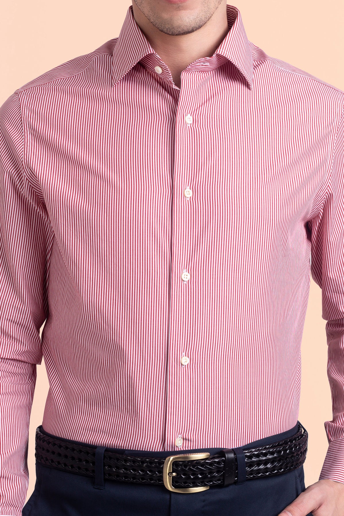 Monti Red Dress Stripes Ice Shirt - 4