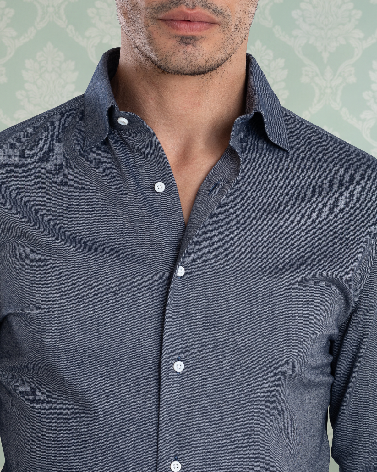 Navy Wool Jeans - 6