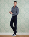 Navy Wool Jeans
