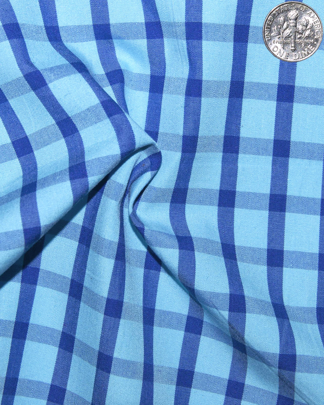 Friday Shirt:Blue Stripes Checks on Pale Blue