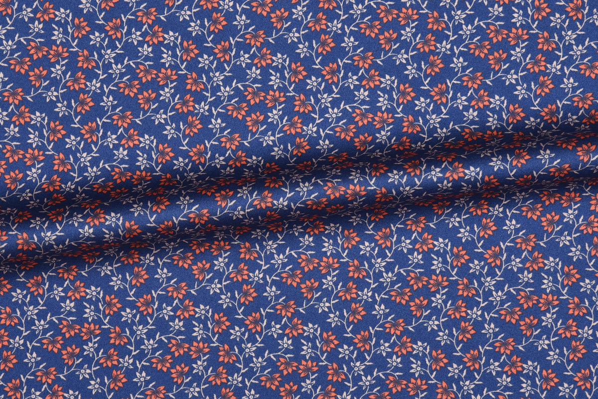 Getzner Floral Printed Shirt on Blue - 4