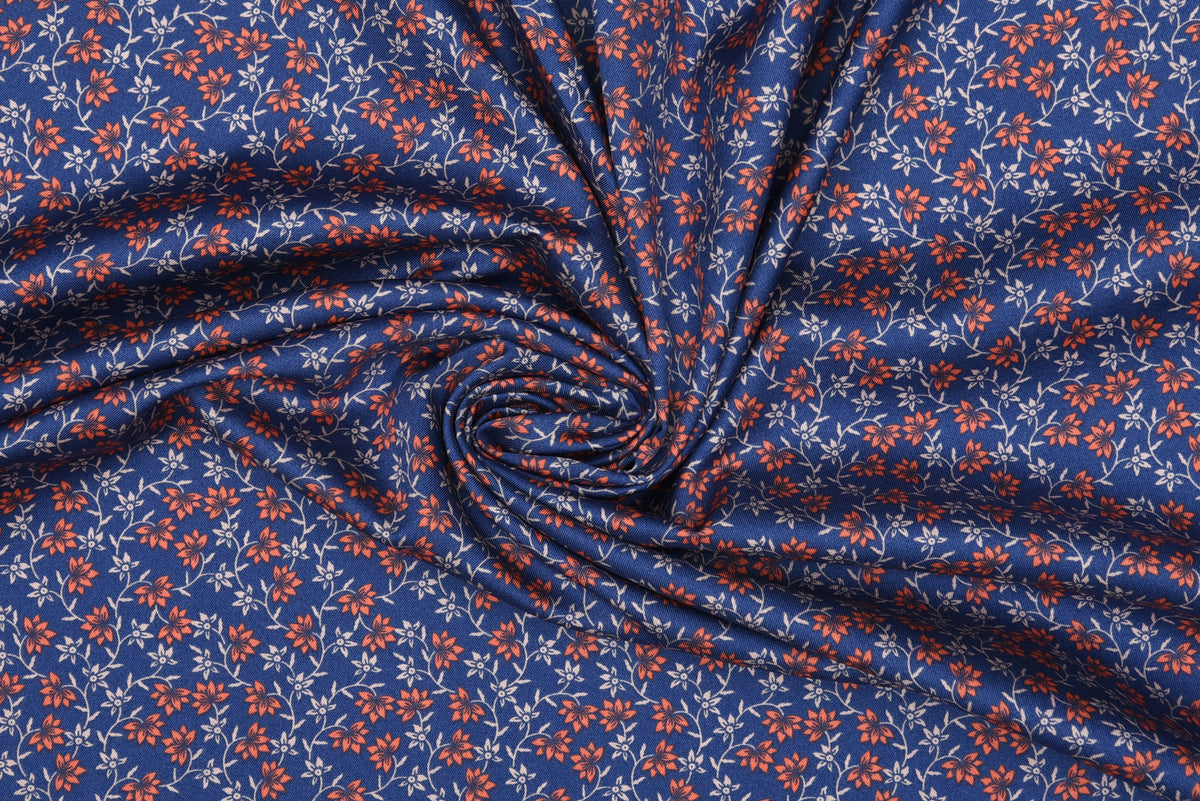 Getzner Floral Printed Shirt on Blue - 5