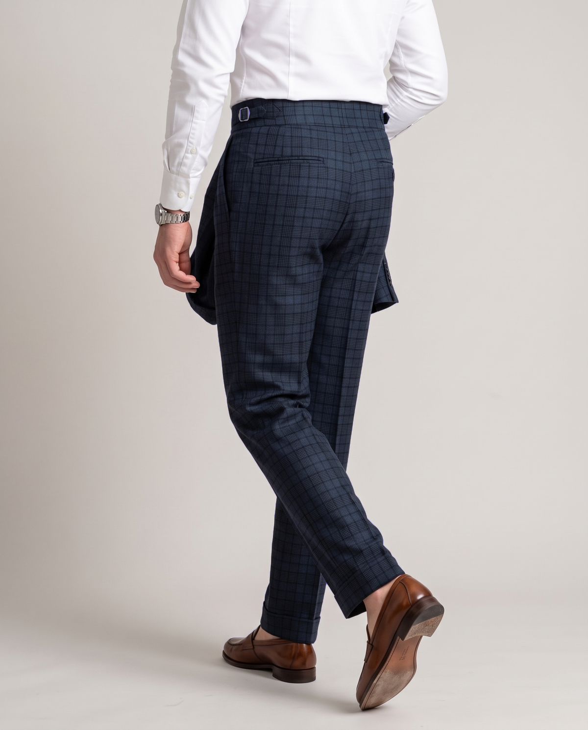 VBC Dark Blue Checks Pants - 2