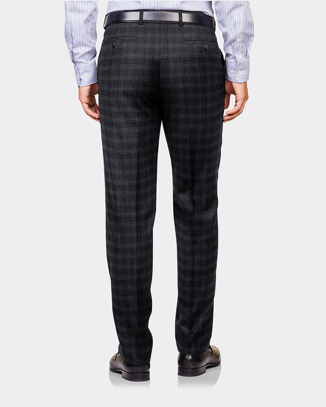 VBC Dark Grey Checks Twill Pant