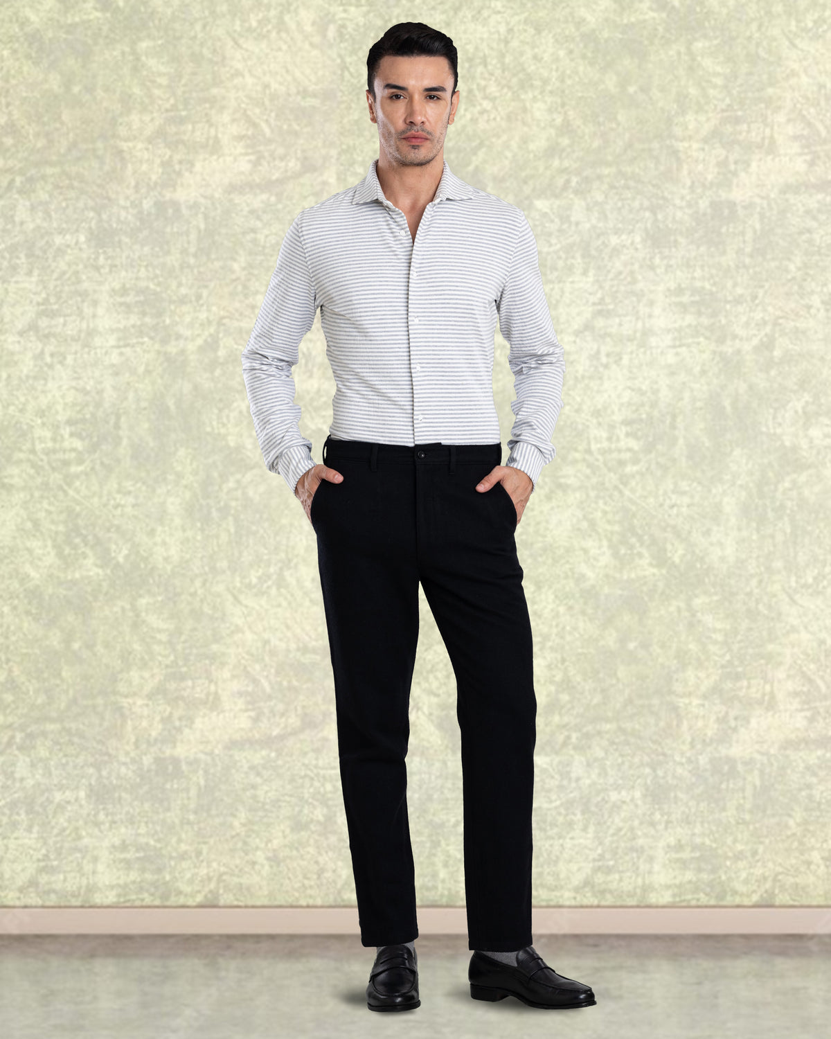 Black Wool Chino - 4