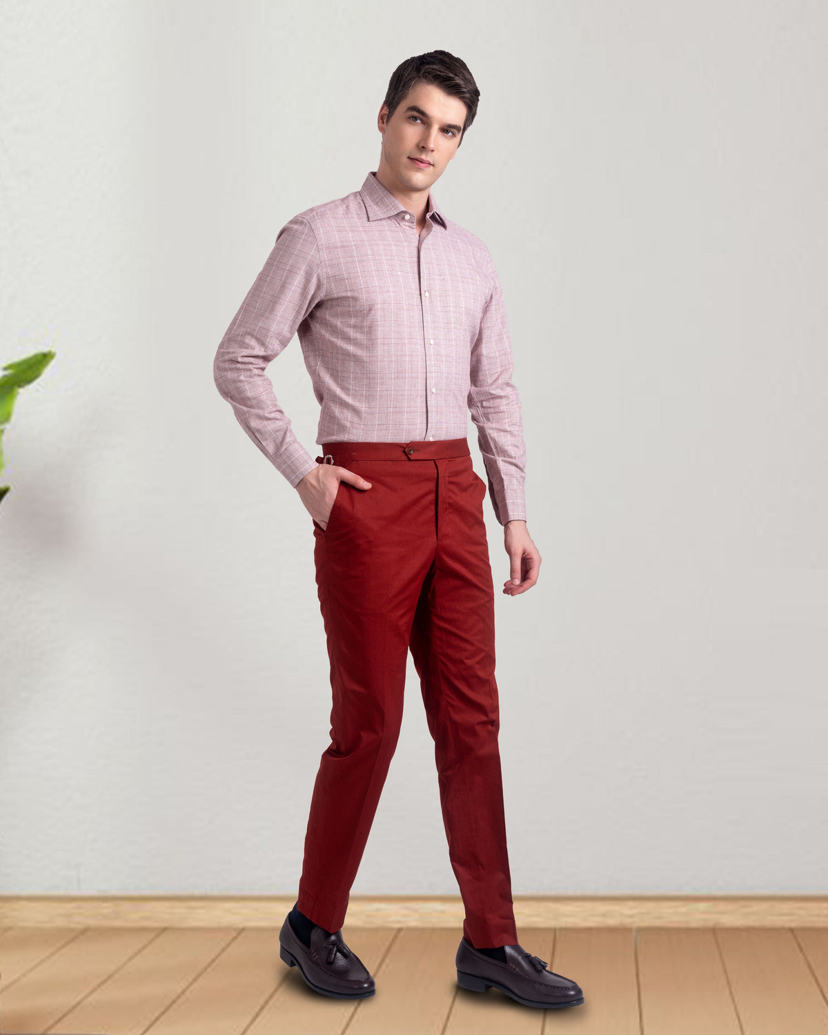 Rust Twill Dress Pant - 3