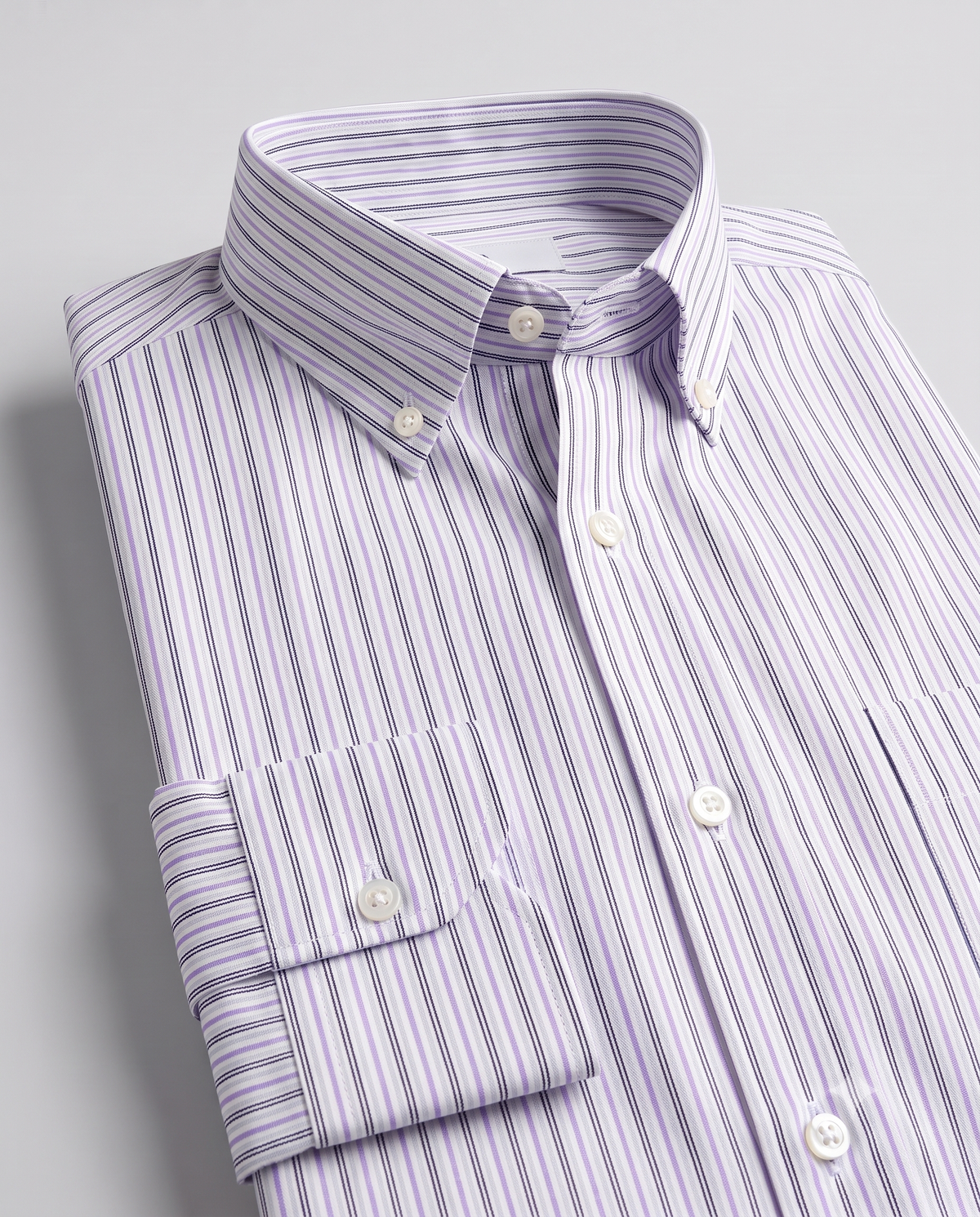 Alumo Light Grey And Purple Thin Navy Stripes - 6