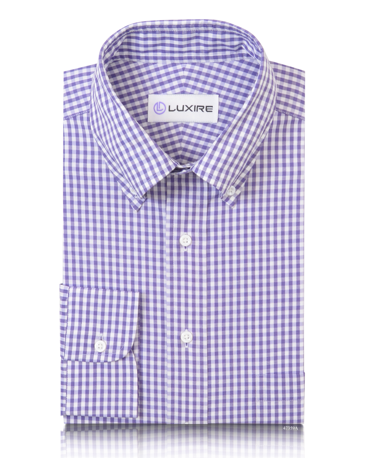 Dark Purple Gingham on White - 1