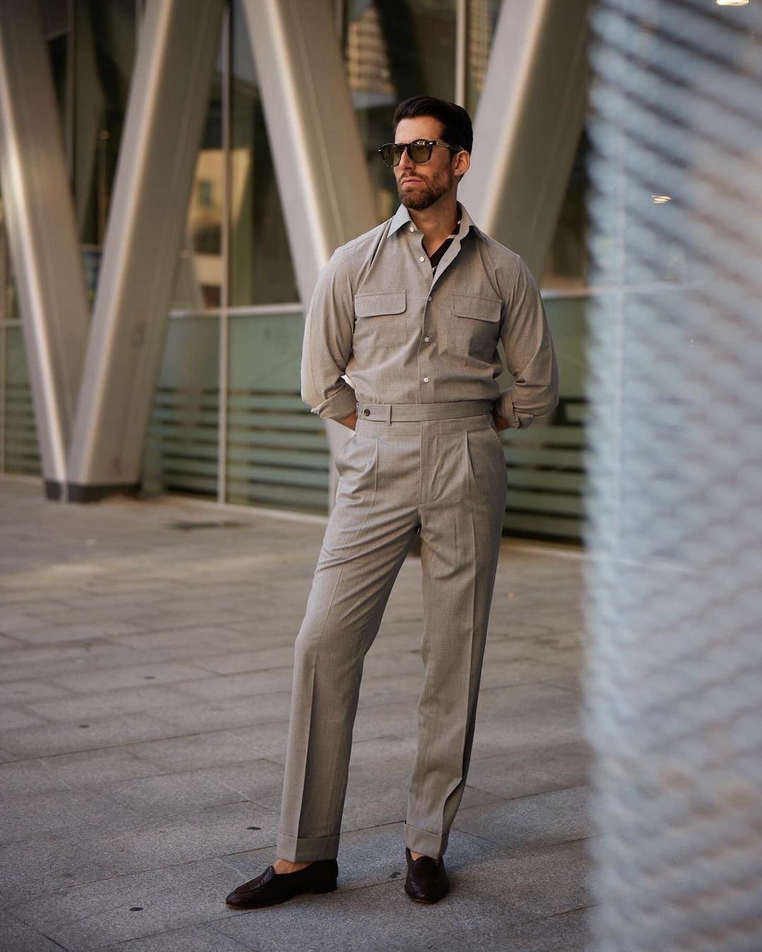 Vitale Barberis Canonico Light Grey Tropical Worsted Pant - 4