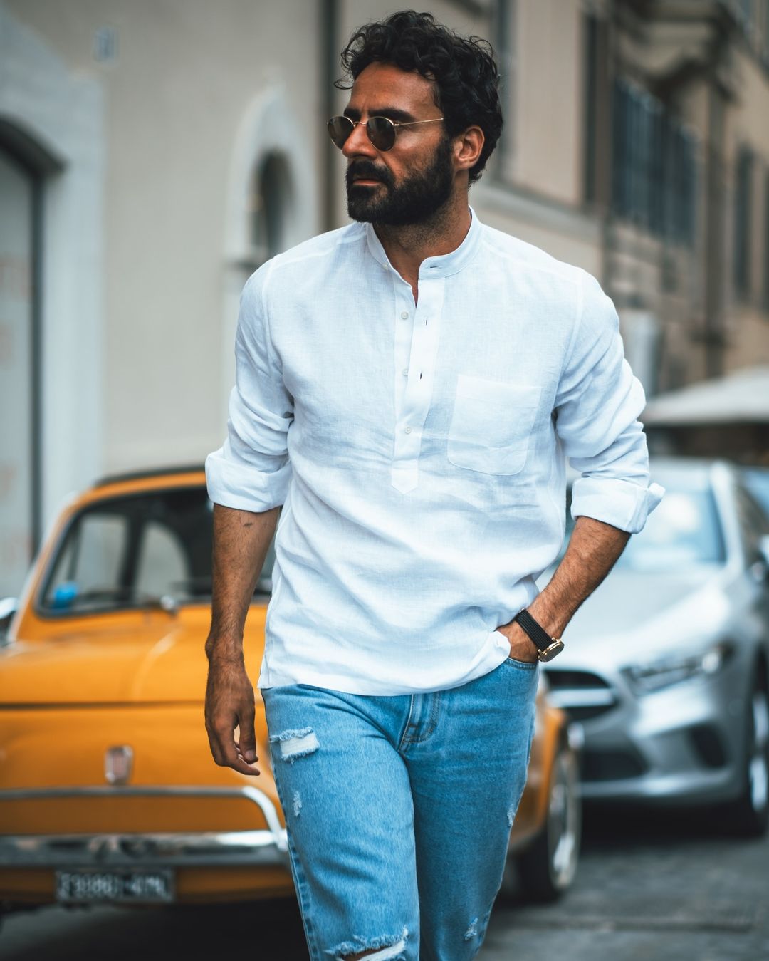 Crisp White Linen Summer Shirt - 3