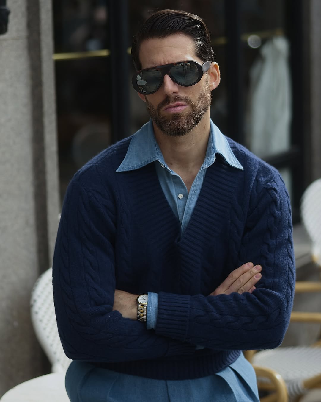 Fade Washed Hemp Cotton Chambray Shirt - 4