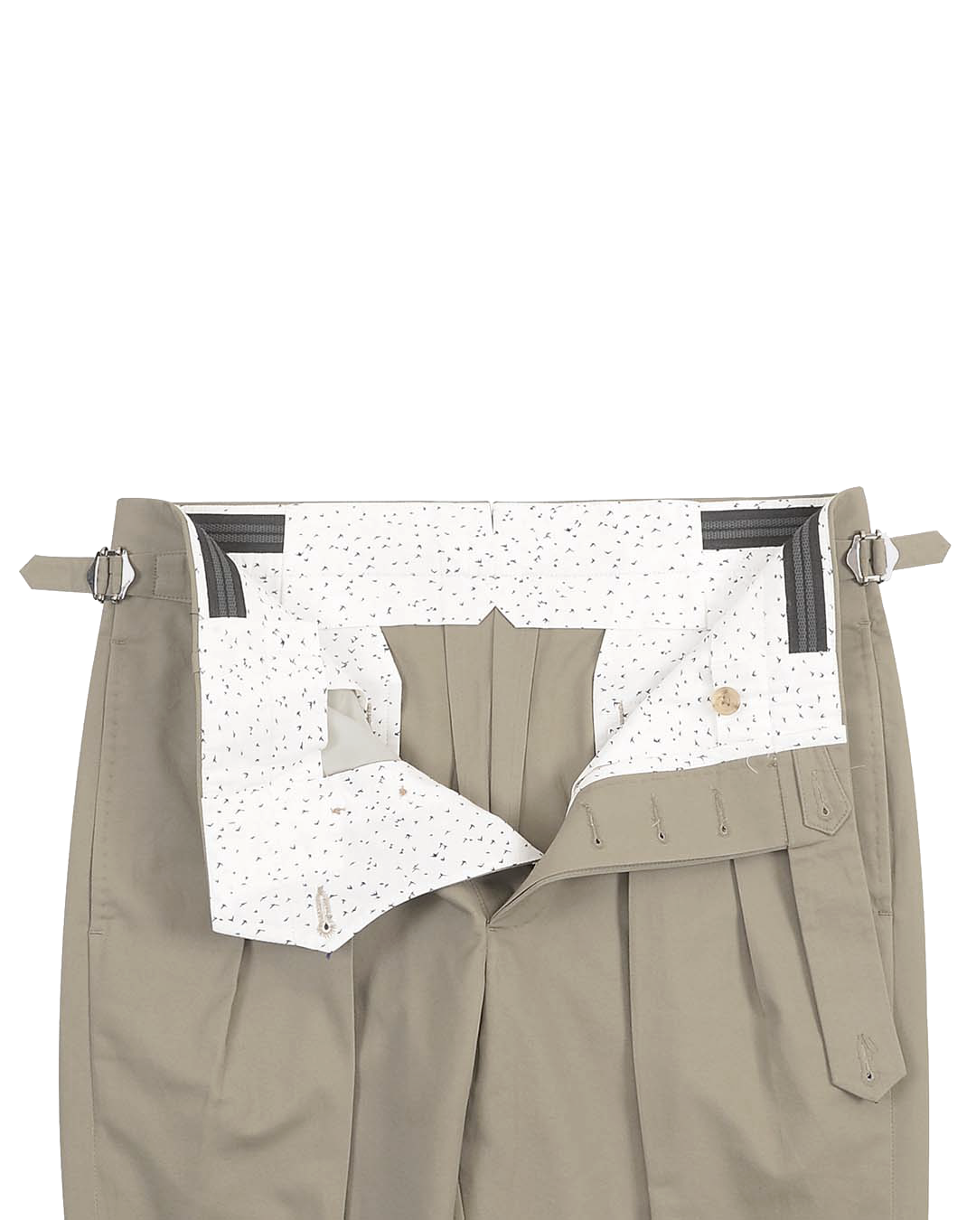 Soft Drab Cotton High Waisted Pant - 3