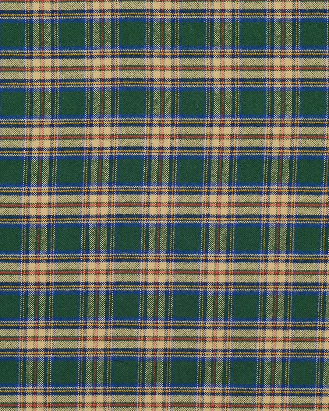 Green Yellow Blue Plaid Flannel Shirt