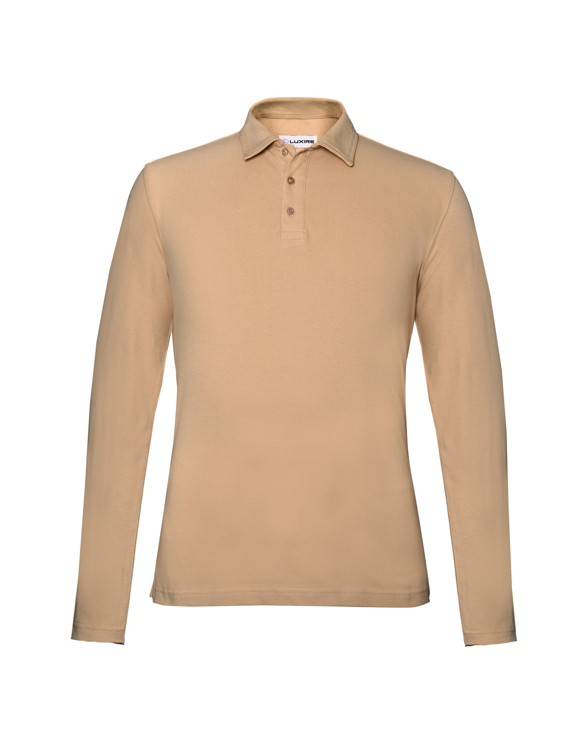 EZS Aria Beige Long Sleeve Polo - 12