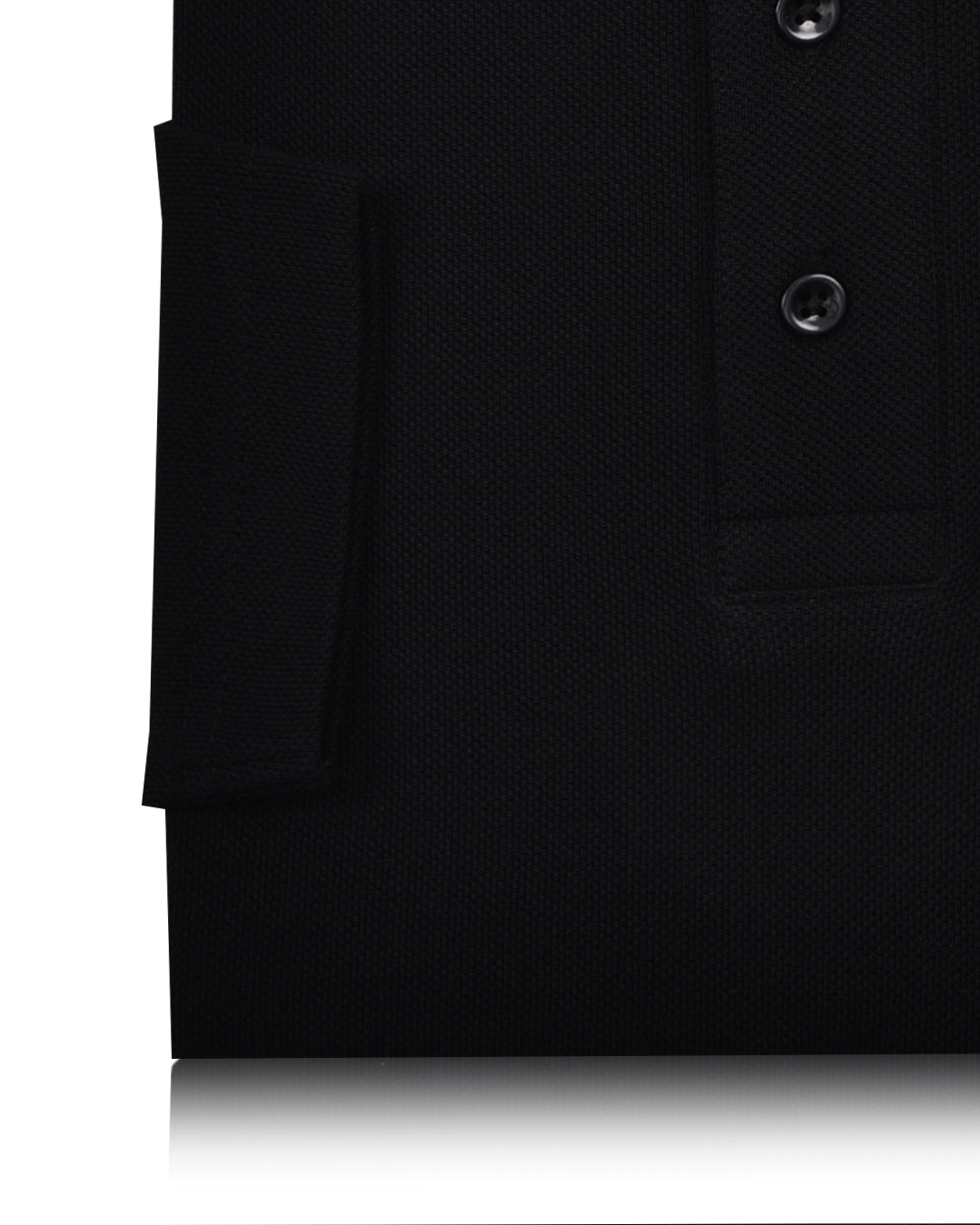 EZS Aria Black Long Sleeve Polo