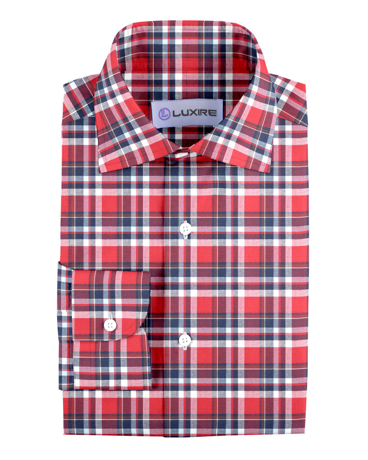 Bright Red Blue Madras Checks - 1