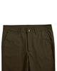 Front view of custom Genoa Chino pants for men by Luxire in choco brown