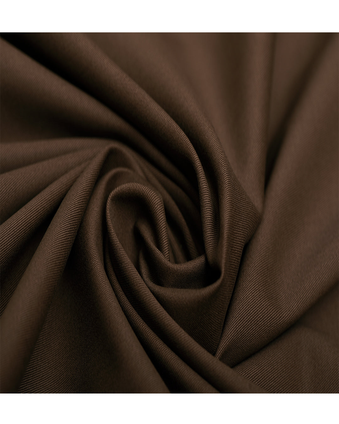 Close up view of custom Genoa Chino pants for men by Luxire in coffee brown