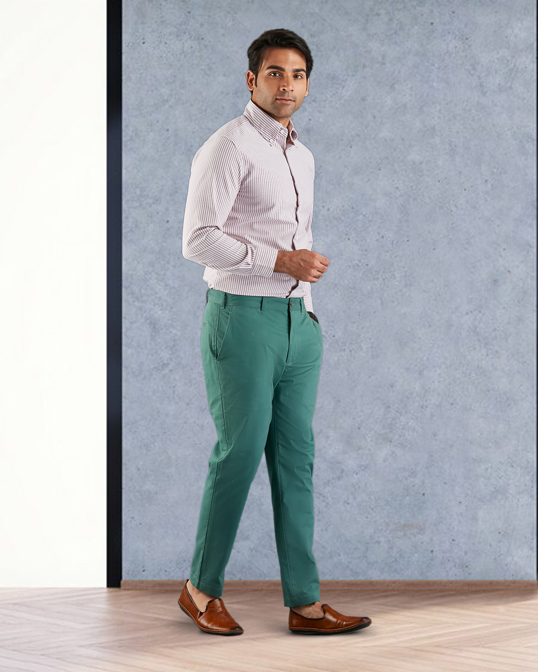 Genoa Chino Pant Fern Green - 4