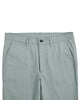 Front view of custom Genoa Chino pants for men by Luxire in sage green