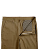 Front open view of custom Genoa Chino pants for men by Luxire in copper