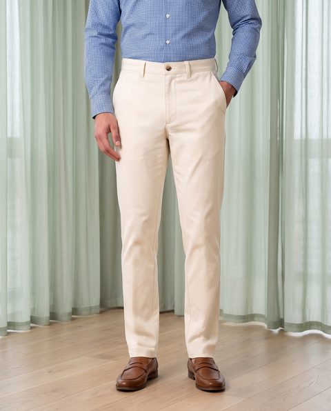 Genoa Ivory Cream Chino