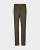 Front view of custom Genoa Chino pants for men by Luxire in olive green