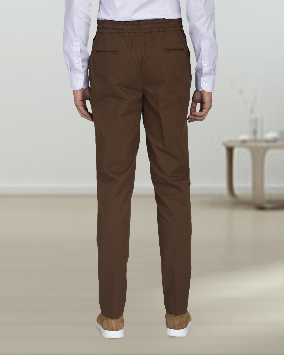 Genoa Coffee Brown Drawstring Pant - 6