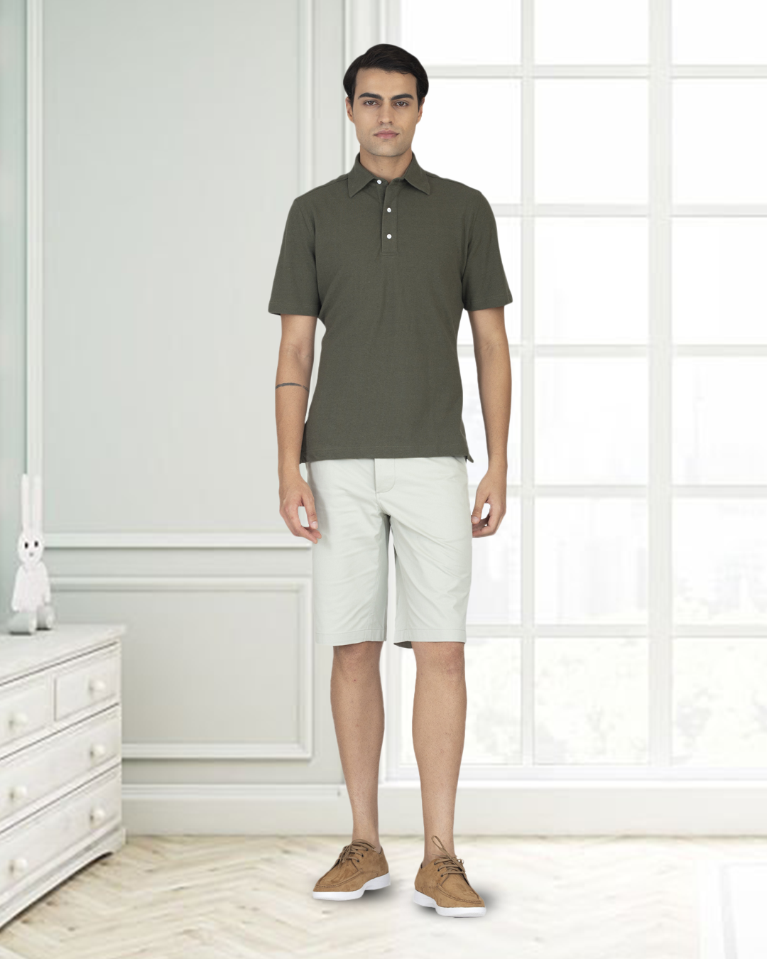 Genoa Pale Green Shorts - 3
