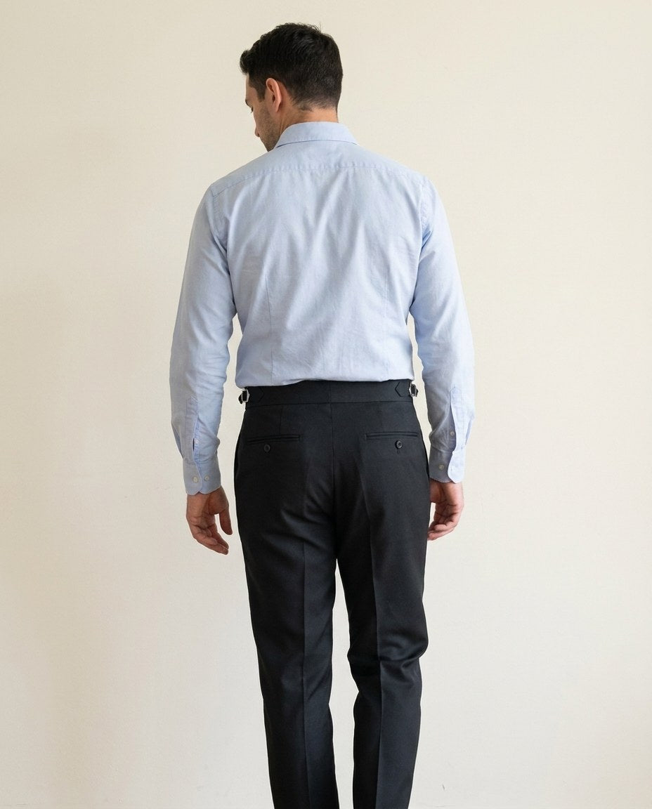 Dark Charcoal Grey Twill Pant - 2