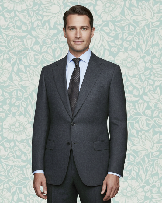 Dugdale Dark Grey Wool Flannel Suit