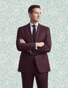 Dugdale Maroon Wool Flannel Suit